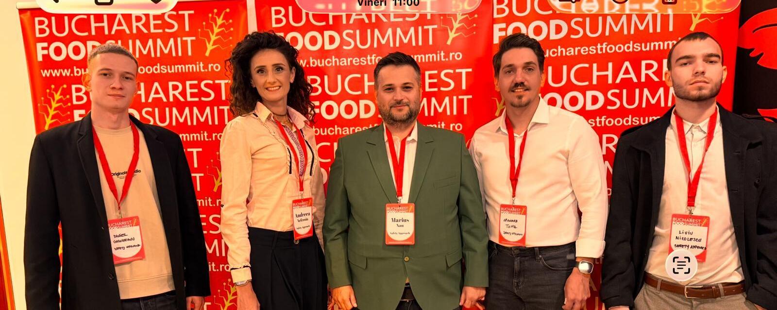 Safety Approach team at Bucharest Food Summit, engaging with the professional safety community